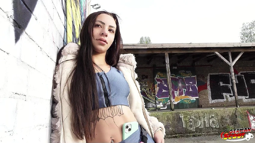 GERMAN SCOUT - Fat Cock Anal Sex At Pick Up Casting For Skinny Latina Giih Spanic